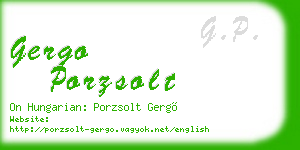 gergo porzsolt business card